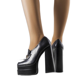 BM Janie crne cipele na zdepastu obuću crna
