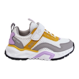 Big Star Dječje sportske cipele s velikom zvijezdom na čičak JJ374257 Bijelo-žuta višebojan
