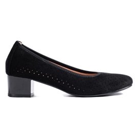 W. Potocki Ženske crne ažurne cipele Potocki crna