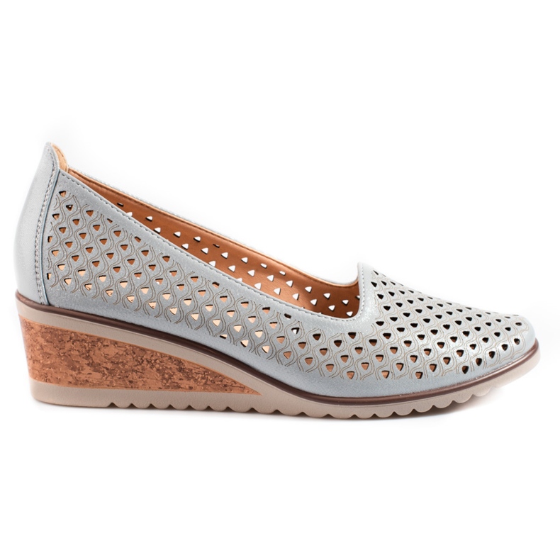 W. Potocki Ženske ažurne cipele Potocki sive siva