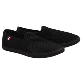 News Muške slip-on ažur crne tenisice NOVOSTI crna