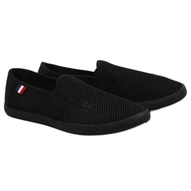 News Muške slip-on ažur crne tenisice NOVOSTI crno