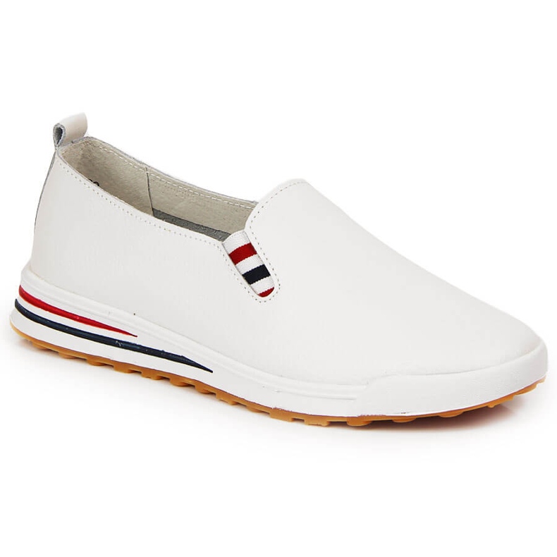 Bijele kožne ženske slip-on tenisice Filippo DP3510 bijela