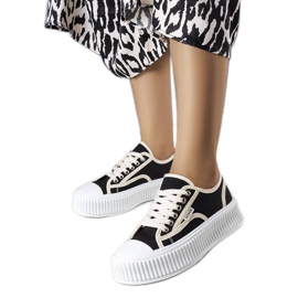 PA1 Crne platform tenisice iz Connie crna