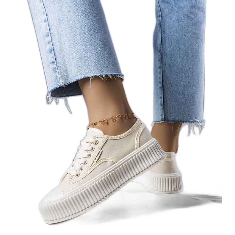 PA1 Bež tenisice s platformom Connie