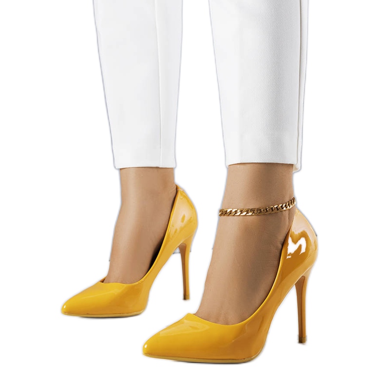 BM Narančasto lakirane Tiffany štikle