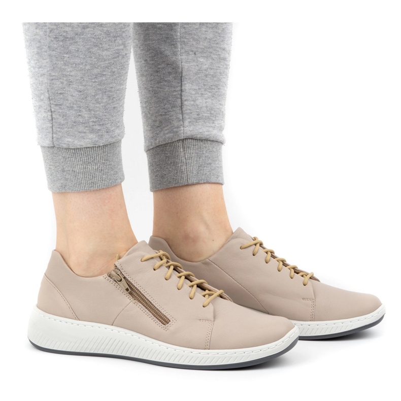 WASAK Ženske cipele kožne patike 0602W sive siva