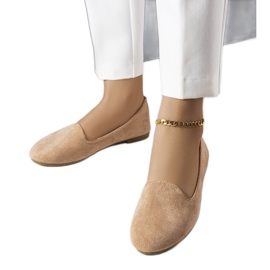 Marion bež balerinke od eko antilop kože