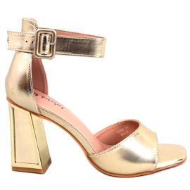 BM Sandale na petu s Ellen Gold remenom zlatni