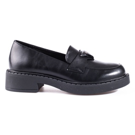 W. Potocki Crne ženske mokasine na platformu crna