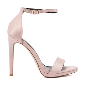 Shelovet ženske sandale na visoku petu ružičasta