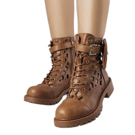 BM Cecelia smeđe otvorene čizme smeđa