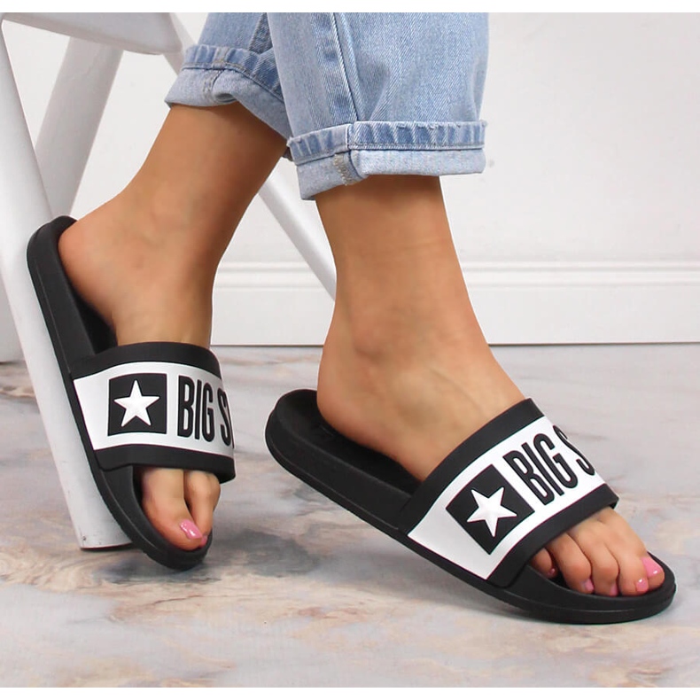 Crne sportske papuče Big Star LL274739 bijela