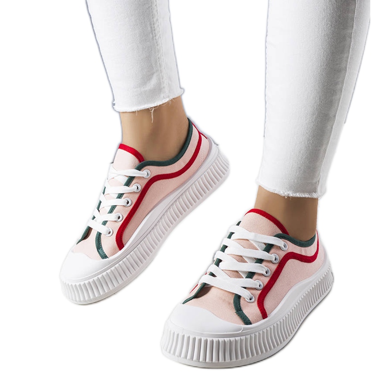 Ružičaste tenisice s platformom iz Johanne crvena