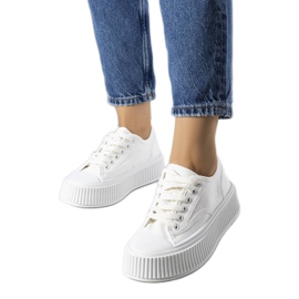 Bijele platform tenisice iz Delores bijela