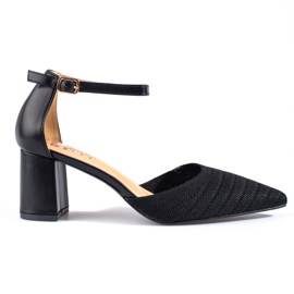 Ženske salonke Shelovet na crnom stupu crna