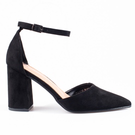 Ženske cipele od crne antilop kože Shelovet crna