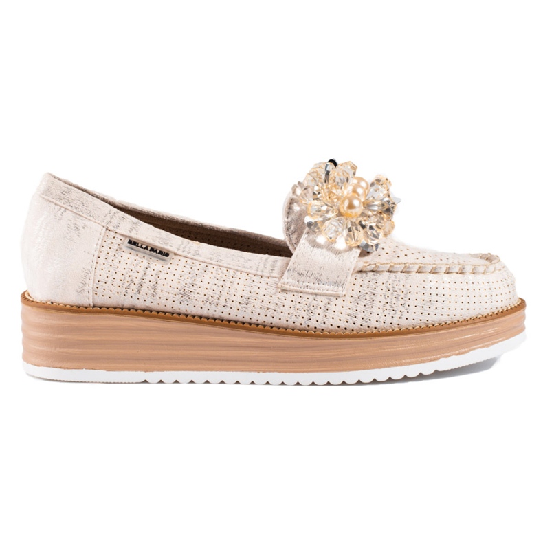 Ženske cipele Shelovet bež s kristalima