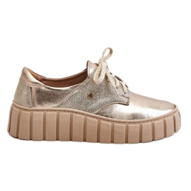 Lemar Kožne cipele na platformi Golden Hypnosis zlatni