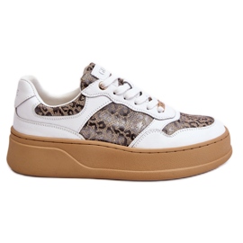 Ženska udobna sportska obuća GOE LL2N4052 bijelo-bež bijela