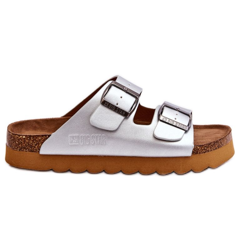 Klasične ženske papuče Big Star LL274476 Srebrne srebro