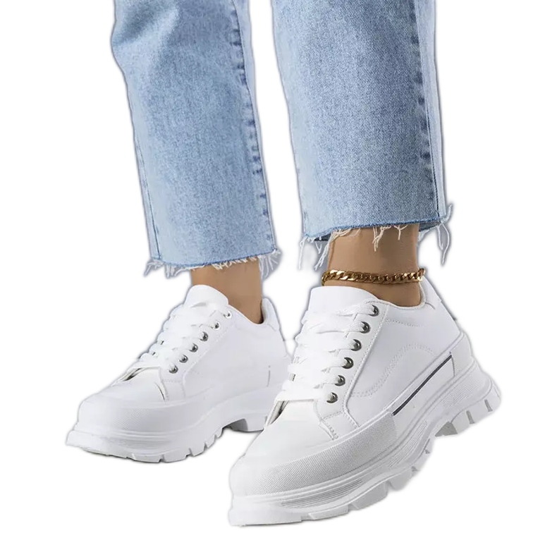 BM Kari bijele visoke tenisice s platformom bijela