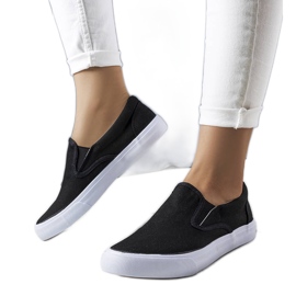 BM Crne tekstilne slip-on tenisice marke Candace crna