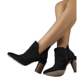 PA1 Crne ažurne čizme iz Hachée crna