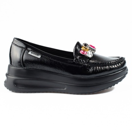 Goodin Lakirane mokasine na debeloj platformi sa Shelovet kristalima crna