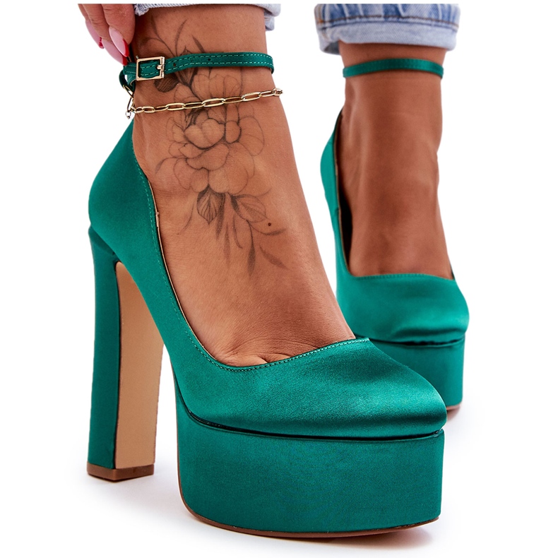 BM Modne salonke na visoku petu Green Hayden zelena