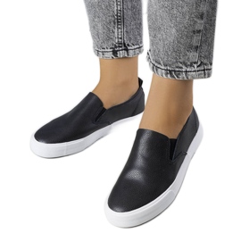 PA1 Shelia crne tenisice od eko kože crna