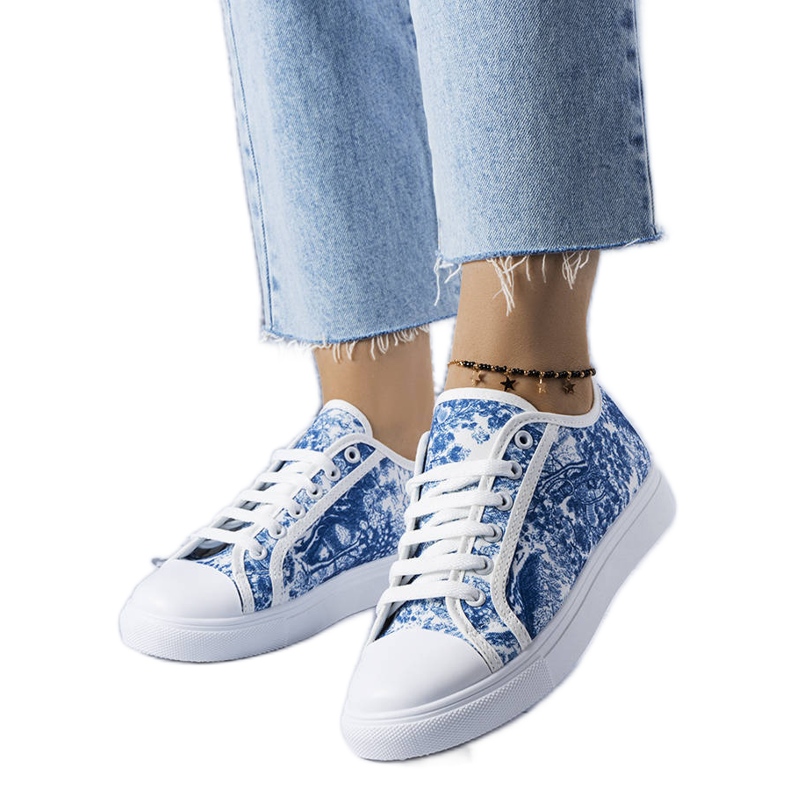 Bijelo-plave tekstilne tenisice iz Aucoina bijela