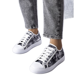 Bijelo-crne tekstilne tenisice iz Aucoina bijela