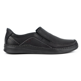 Olivier Muške kožne natikače SLIP-ON 216GT crne crna