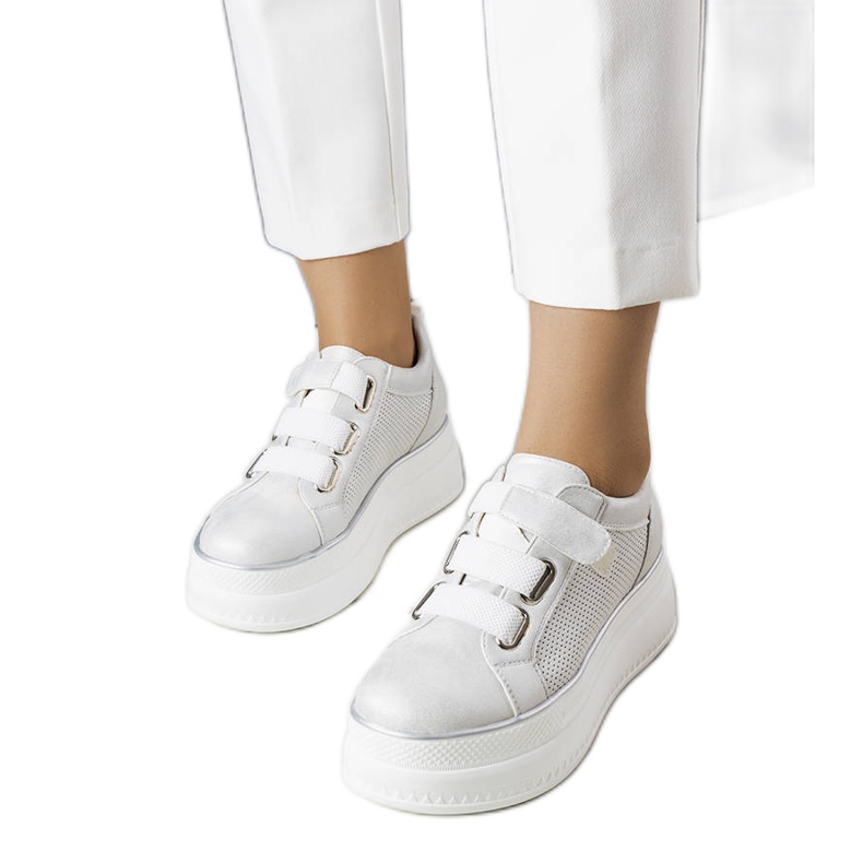 PA1 Armina srebrne tenisice s platformom srebro