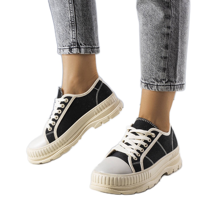 Nichole crne tenisice s platformom crno