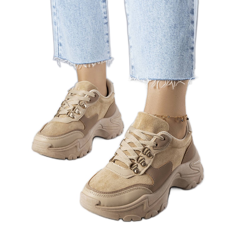 Jennine bež tenisice od miješanog materijala