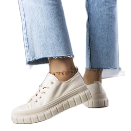 PA1 Bež tenisice s platformom iz Lavernea