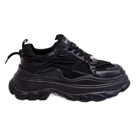 Sportske cipele na masivnu platformu GOE LL2N4030 crne crno