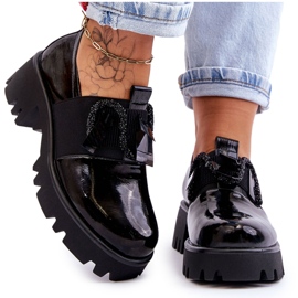 S.Barski Lakirani brogovi s crnim ukrasima Keily crna