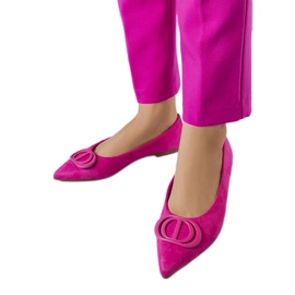 Ružičaste balerinke od Grignon eko brušene kože ružičasta