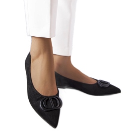 Grignon cipele od crne eko brušene kože crna