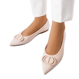 Bež balerinke od eko brušene kože iz Grignona