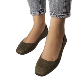 Jules zelene balerinke od eko antilop kože zelena