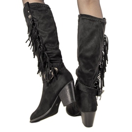 Crne izolirane čizme iz Achin crna