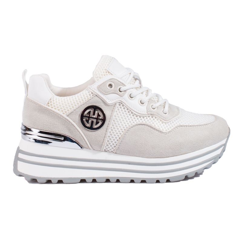 W. Potocki Ženske tenisice na vezanje Potocki bijele bijela