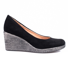 W. Potocki Ženske crne cipele na klin Potocki crna