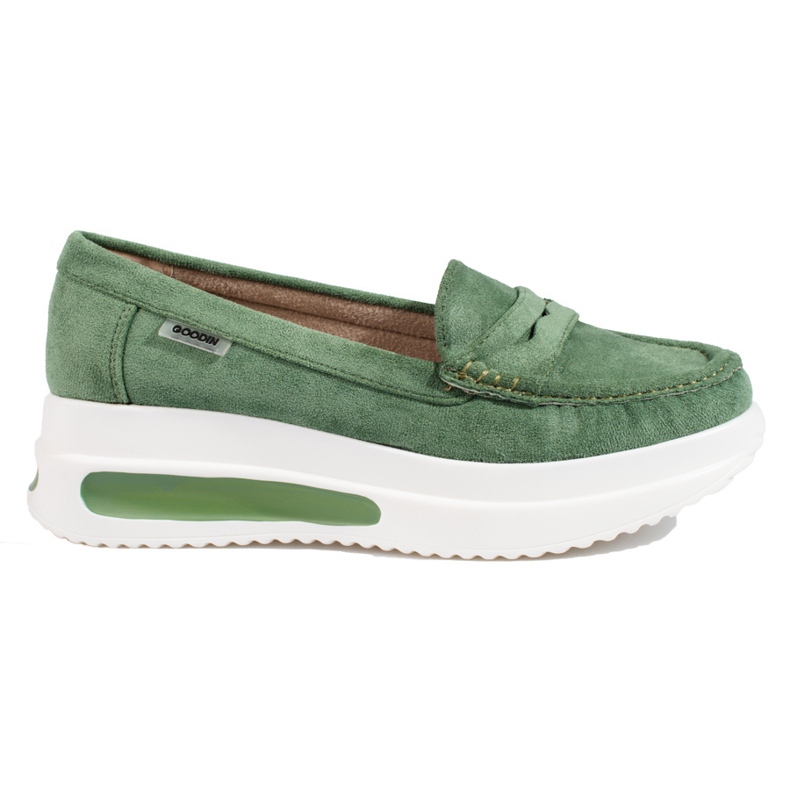 Ženske Shelovet zelene mokasinke s debelim đonom zelena