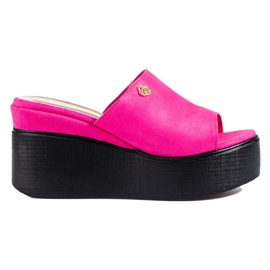 Ružičasti ženski visoki klinovi ružičasta