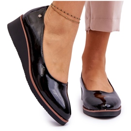 Vinceza Klasične lakirane kožne cipele na tanku crnu Paolu crna